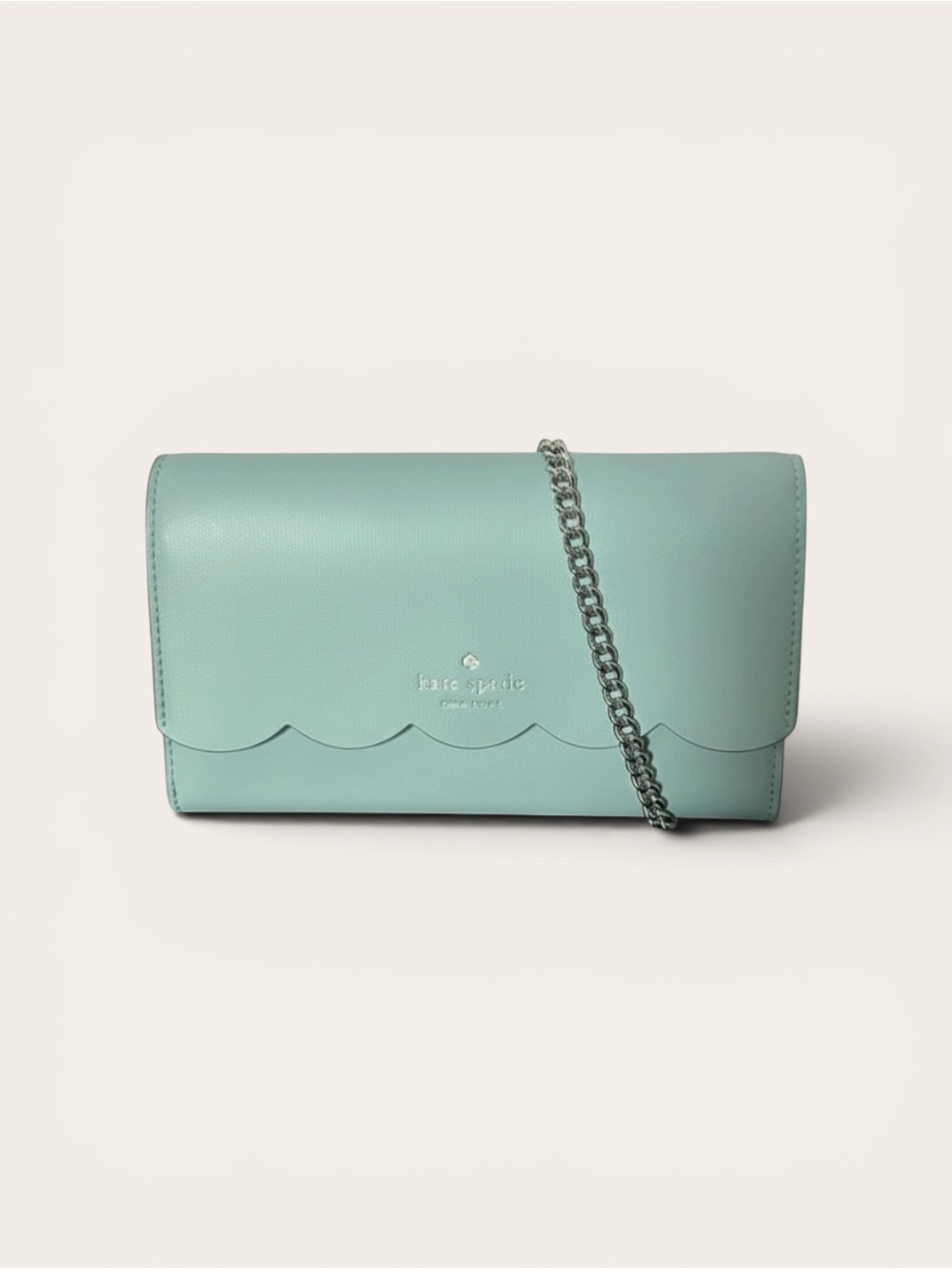 Kate Spade Gemma Wallet On Chain Crossbody Bag Scallop Blue - Picture 3 of 9